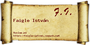 Faigle István névjegykártya